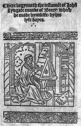 John Lydgate en su escritorio, c.1515
